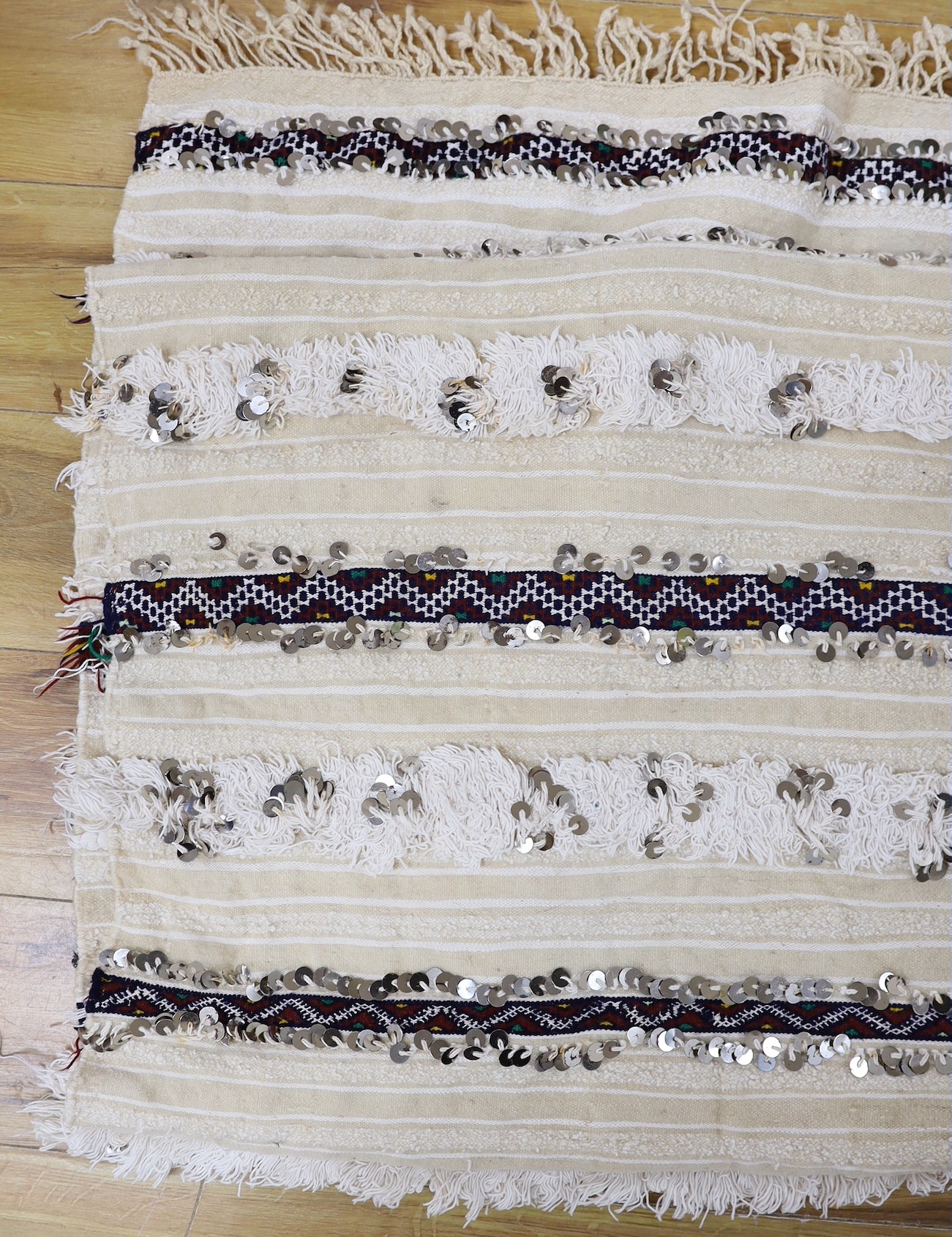 A vintage Moroccan wedding blanket